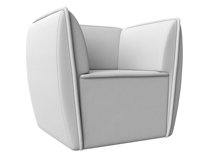 Кресло Бергамо белого цвета (экокожа)