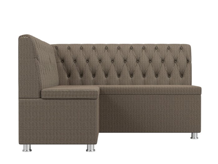 Кухонный угловой диван Мирта бежево-коричневого цвета левый угол - купить Угловые диваны по цене 36999.0