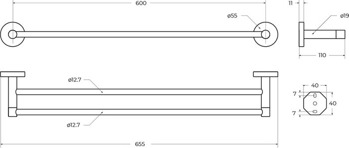 Полотенцедержатель Relax - купить Держатели для полотенец по цене 5028