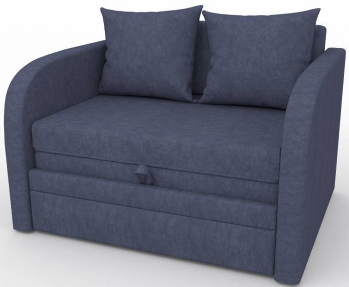Детский диван-кровать Малыш синего цвета