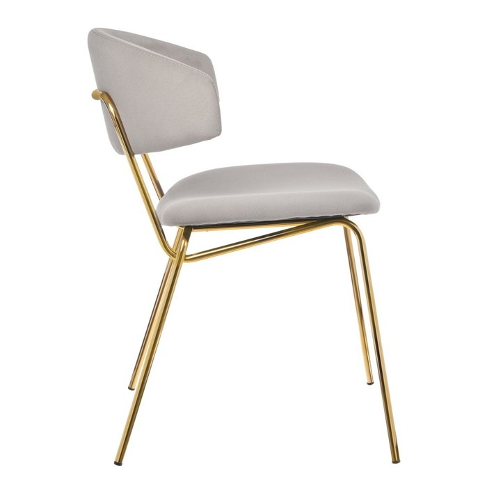 Стул Elle серо-золотого цвета - лучшие Обеденные стулья в INMYROOM