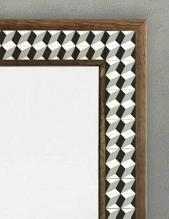 Настенное зеркало 53x73 с мозаикой из натурального камня - лучшие Настенные зеркала в INMYROOM