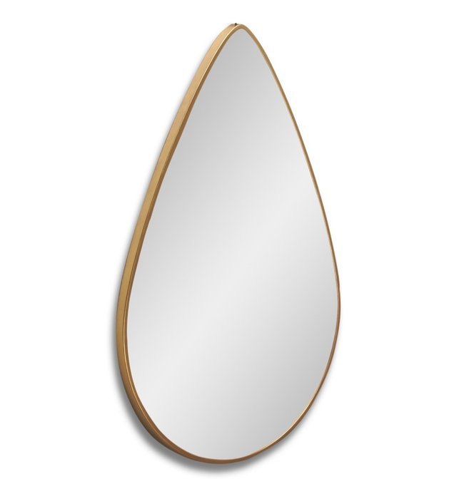 Настенное зеркало Droppe в раме золотого цвета - купить Настенные зеркала по цене 8900.0
