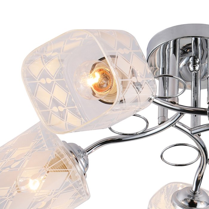 Потолочный светильник Escada 1106/5PL E27*40W Chrome ARONIA - лучшие Потолочные люстры в INMYROOM