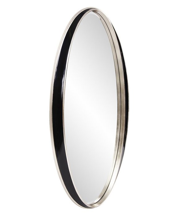 Настенное зеркало Дита в раме черно-серебряного цвета - купить Настенные зеркала по цене 23432.0