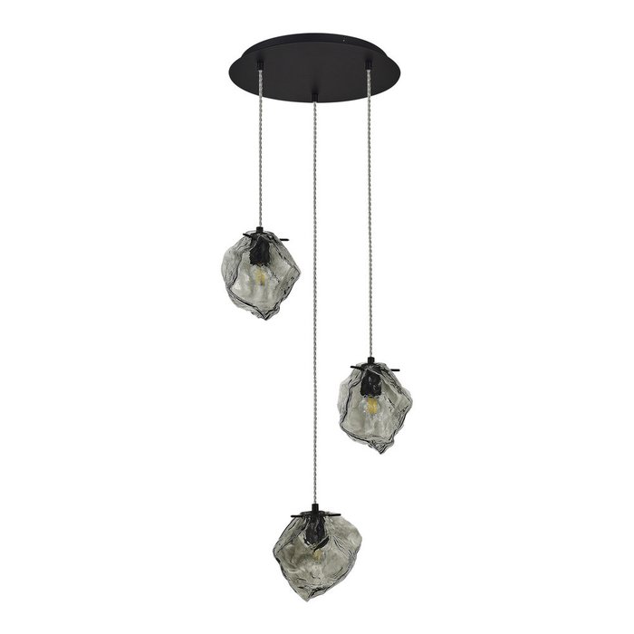Светильник подвесной ST-Luce Черный/Серо-зеленый E14 3*40W PORTICI - купить Подвесные люстры по цене 17200.0