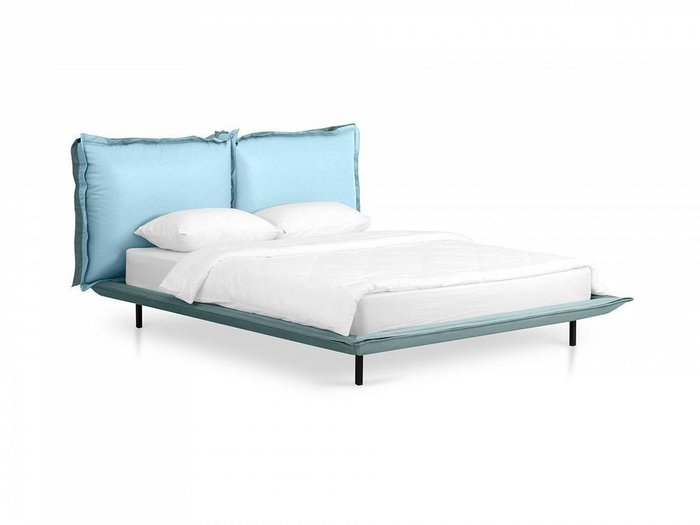Кровать Barcelona 160х200 голубого цвета - купить Кровати для спальни по цене 109800.0
