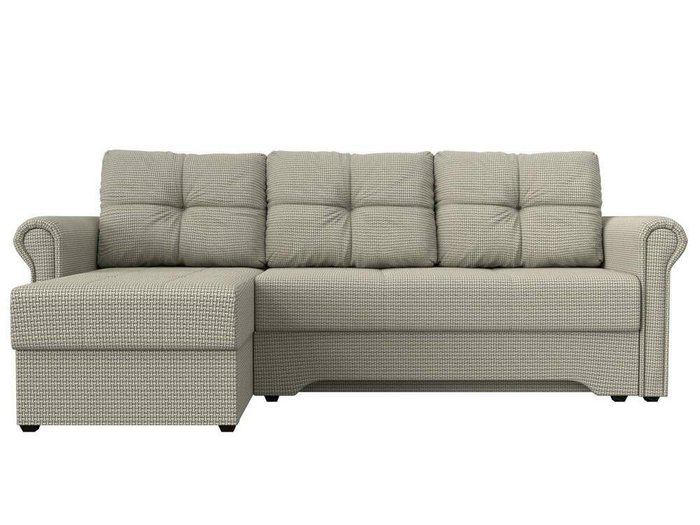Угловой диван-кровать Леон серо-бежевого цвета левый угол - купить Угловые диваны по цене 39999.0