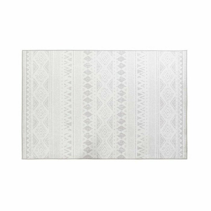 Ковер из полиэстера 120x180 бело-серого цвета