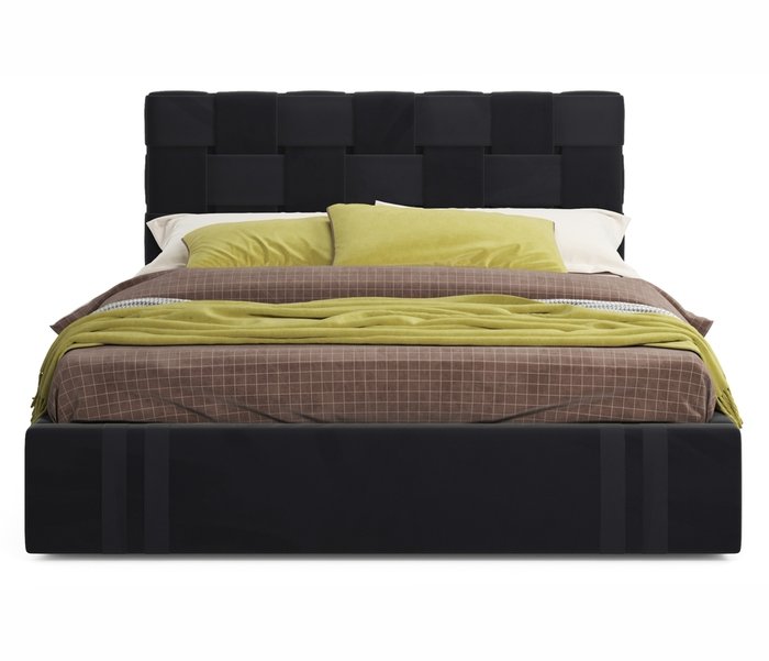 Кровать Tiffany 160х200 с матрасом черного цвета - лучшие Кровати для спальни в INMYROOM