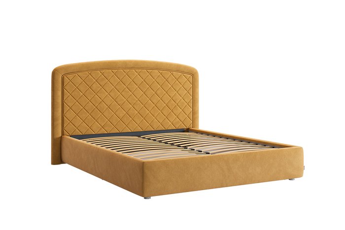 Кровать Сильва 2 160х200 желтого цвета без подъемного механизма - купить Кровати для спальни по цене 33080.0
