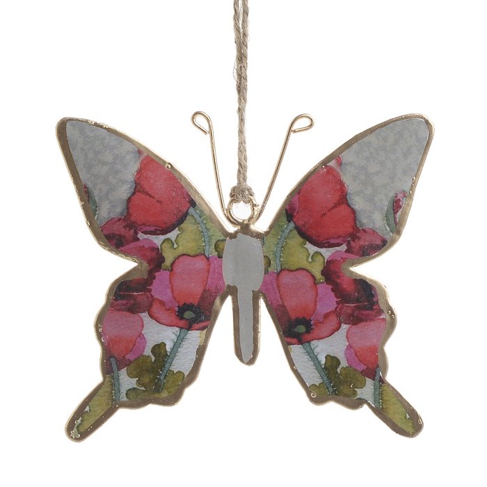 Декор подвесной Бабочка серо-розового цвета