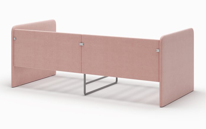 Кровать-диван Donny 70х160 розового цвета без подъемного механизма - купить Одноярусные кроватки по цене 10080.0