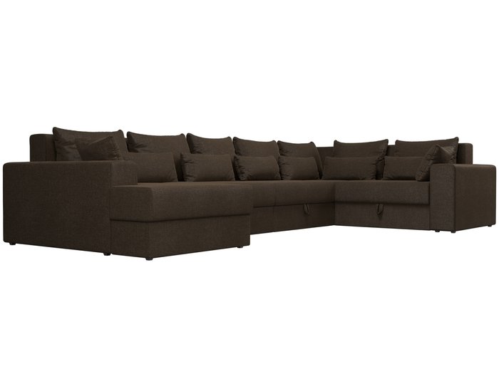 Угловой диван-кровать Мэдисон темно-коричневого цвета  - лучшие Угловые диваны в INMYROOM