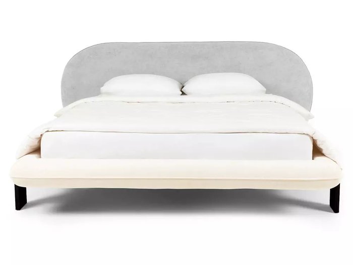Кровать Softbay 160х200 с изголовьем серого цвета без подъемного механизма - купить Кровати для спальни по цене 132300.0