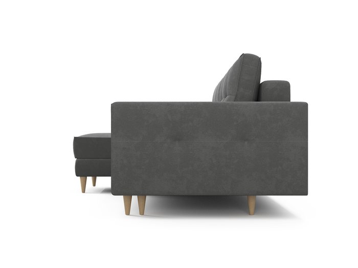 Угловой диван-кровать левый Оtto серого цвета - лучшие Угловые диваны в INMYROOM