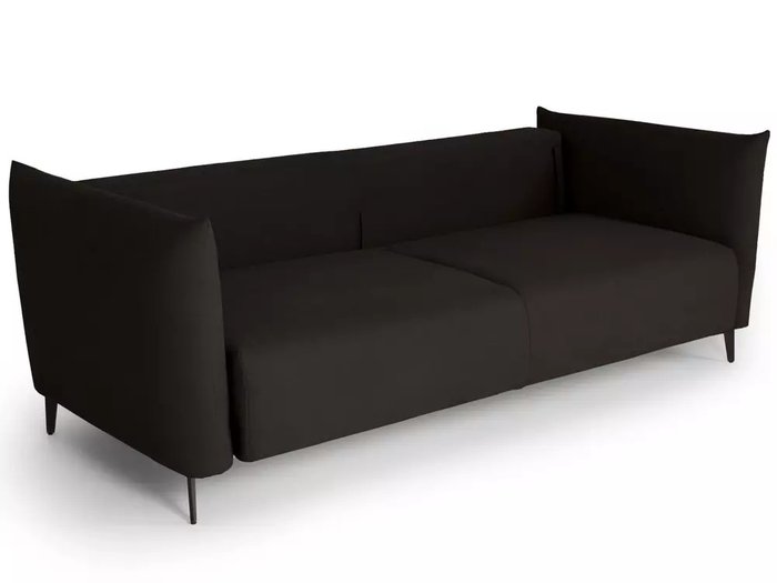Диван-кровать Menfi темно-коричневого цвета с металлическими ножками - лучшие Прямые диваны в INMYROOM