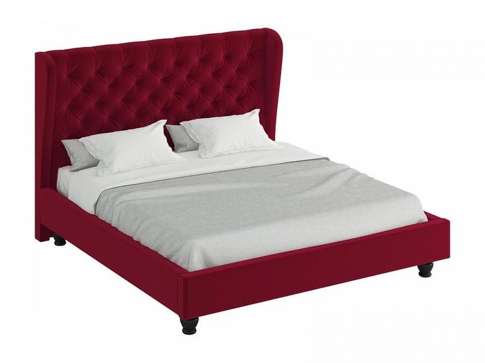 Кровать Jazz бордового цвета 200х200