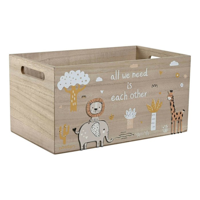 Коробка Разноцветный Натуральный Деревянный MDF 36 x 21 x 18 cm