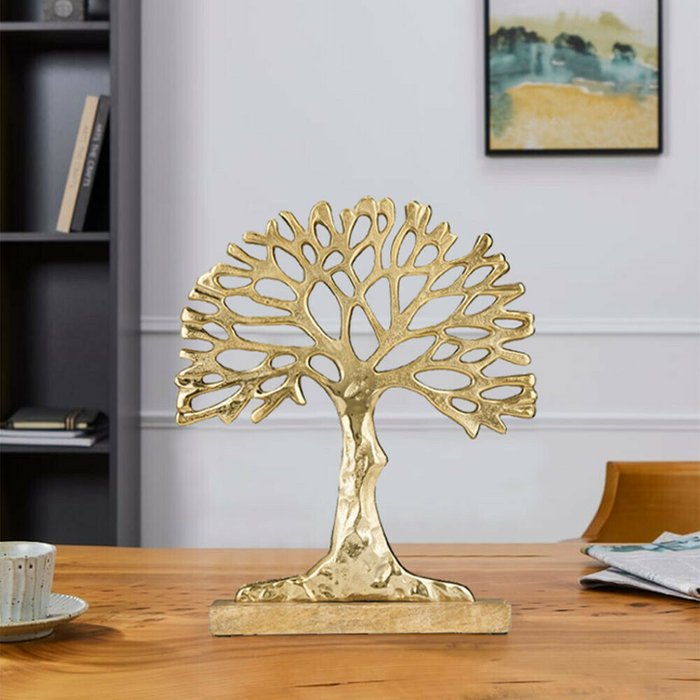 Фигурка дерево Kemaman золотого цвета - лучшие Фигуры и статуэтки в INMYROOM