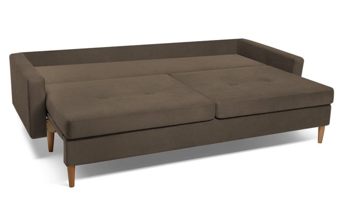 Диван-кровать Дэн коричневого цвета - купить Прямые диваны по цене 42330.0