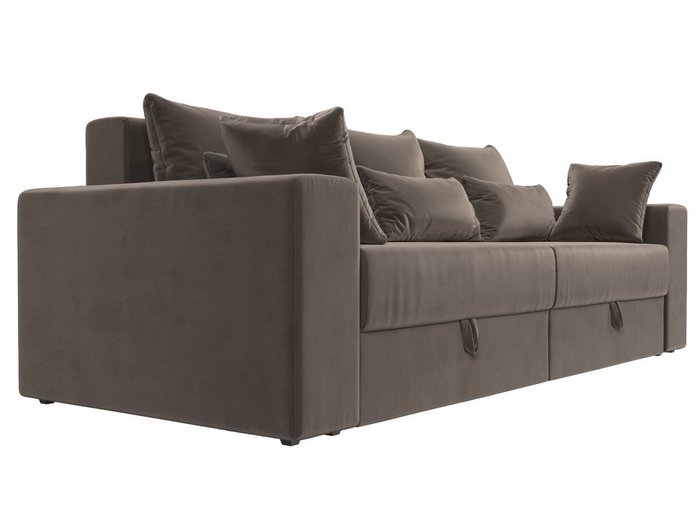 Прямой диван-кровать Мэдисон коричневого цвета - лучшие Прямые диваны в INMYROOM