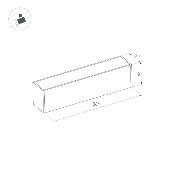 Трековый светильник Arlight Mag-Dark-45-L400-12W Warm3000 034998 - купить Трековые светильники по цене 4254.0