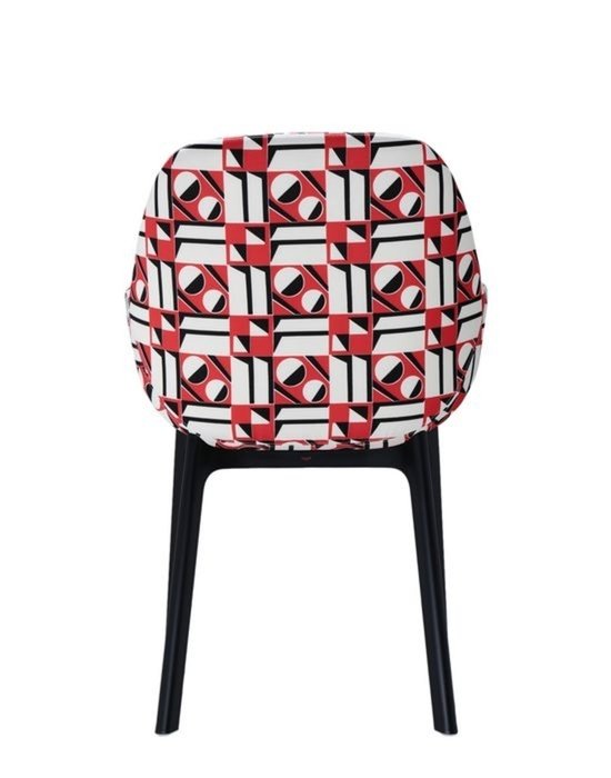 Стул Clap Double J. Geometrico красный с черными ножками - лучшие Обеденные стулья в INMYROOM