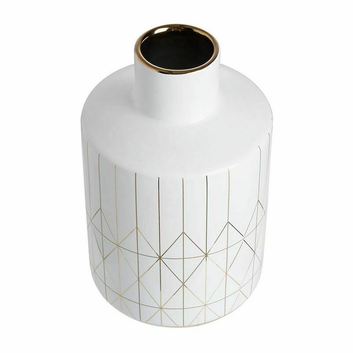 Керамическая ваза бело-золотого цвета - купить Вазы  по цене 5260.0