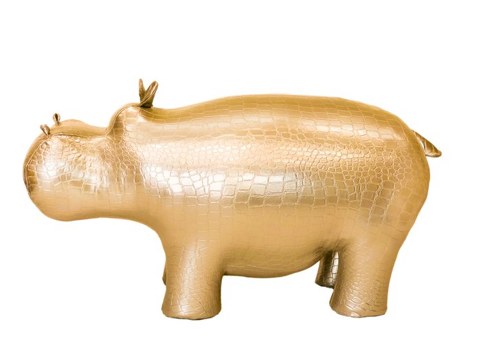 Пуф-игрушка Бегемот золотистого цвета - купить Пуфы по цене 7148.0