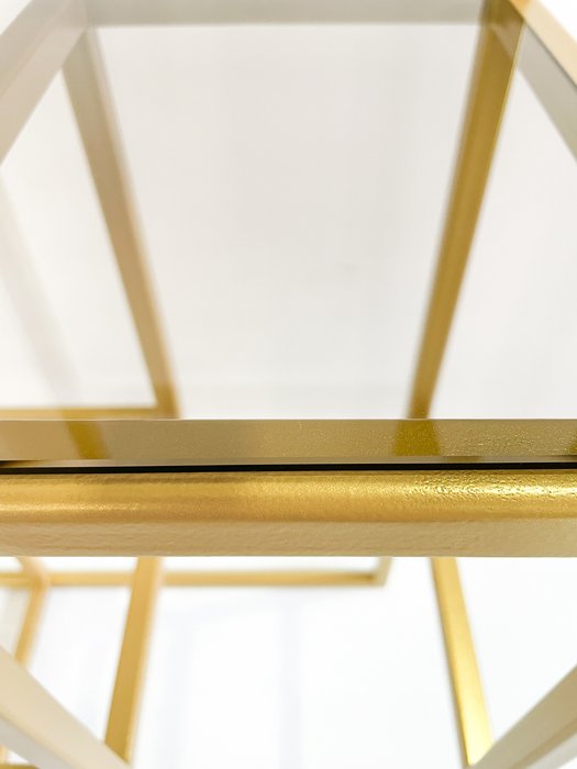 Стеллаж "Aurora" золото с бронзовым стеклом (2200х1100х300) - купить Стеллажи по цене 45900