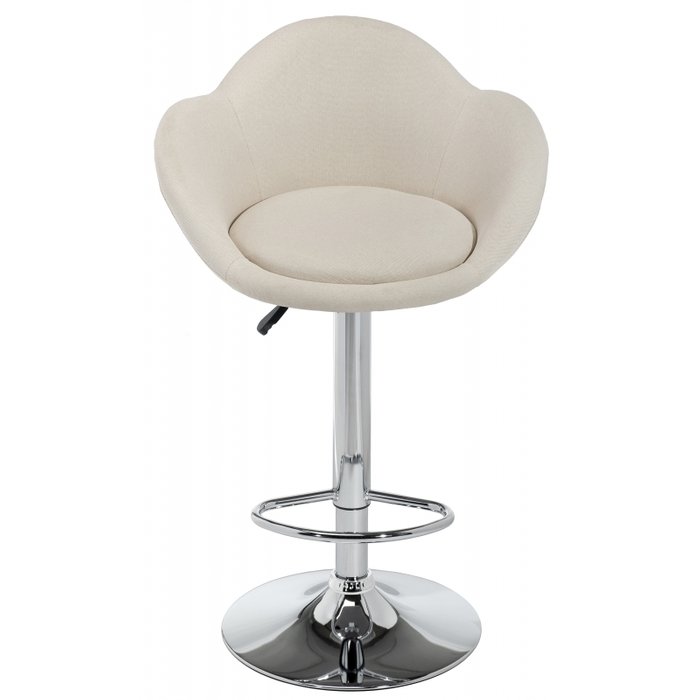 Барный стул Cotton beige fabric с обивкой бежевого цвета - купить Барные стулья по цене 10470.0