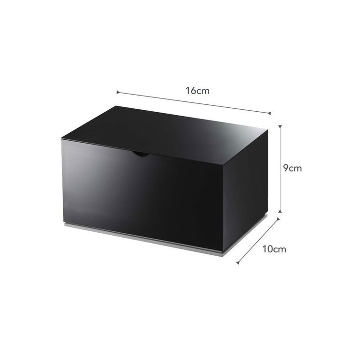 Контейнер для хранения ватных дисков Veil черного цвета - купить Контейнеры и подставки по цене 3591.0