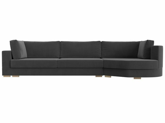 Угловой диван-кровать Лига 026 серого цвета правый угол - купить Угловые диваны по цене 88999.0