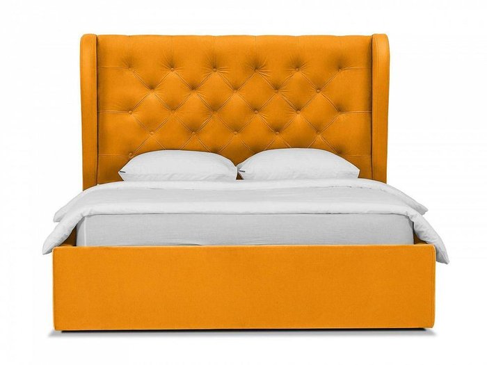 Кровать Jazz горчичного цвета 160х200 с подъемным механизмом