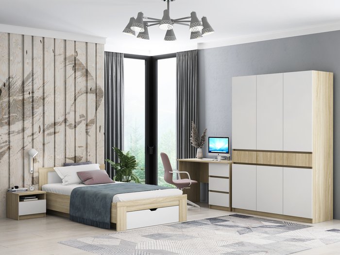 Шкаф трехдверный Дельта Нэкст серого цвета - купить Шкафы распашные по цене 34540 Шкаф трехдверный Дельта Нэкст серого цвета - купить Шкафы распашные по цене 34540