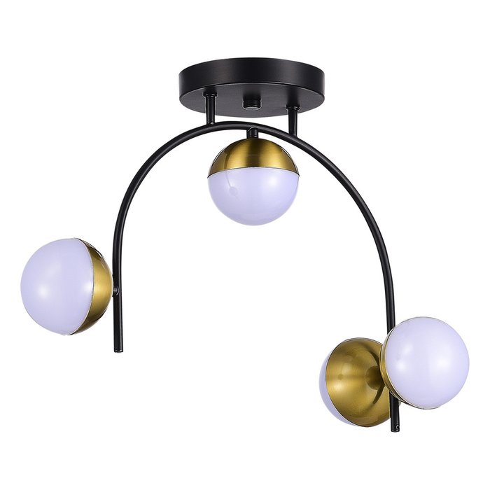 Люстра потолочная Черный,Золотистый/Белый LED 4*8W 4000K AARNIO - купить Потолочные люстры по цене 7700.0