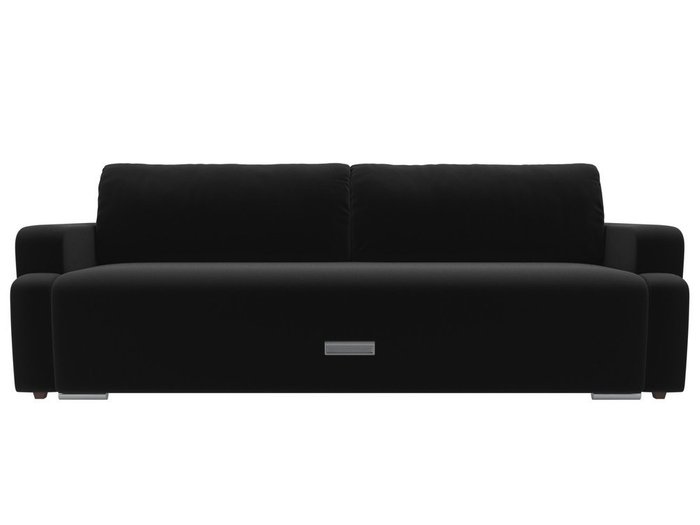 Прямой диван-кровать Ника черного цвета - купить Прямые диваны по цене 40999.0