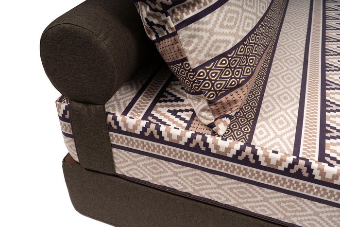 Бескаркасный диван-кровать Duble коричнево-бежевого цвета - лучшие Бескаркасная мебель в INMYROOM