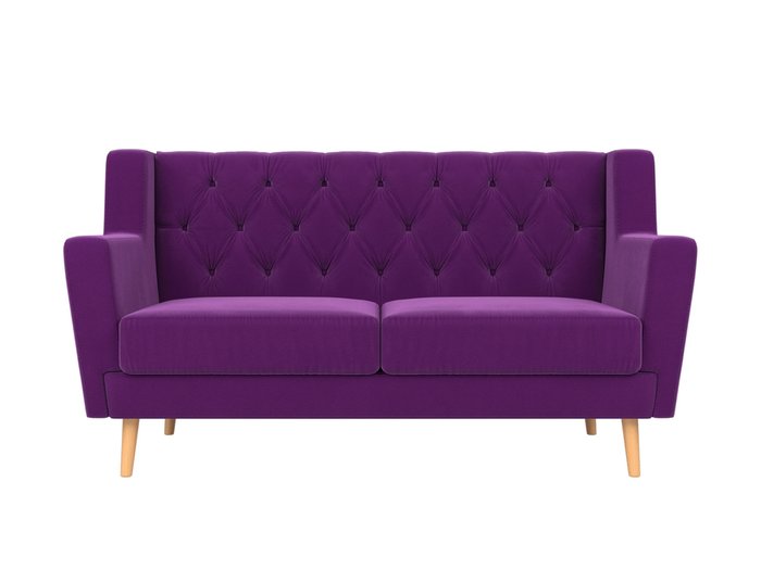 Диван Брайтон Люкс фиолетового цвета  - купить Прямые диваны по цене 29999.0