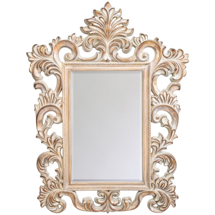 Настенное зеркало Орсини с фрагментарной золотой патиной
