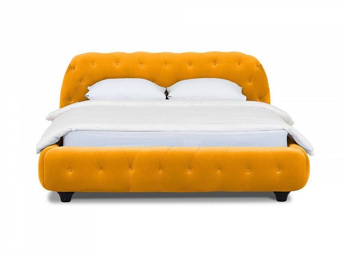 Кровать Cloud горчичного цвета 160х200 - купить Кровати для спальни по цене 68080.0