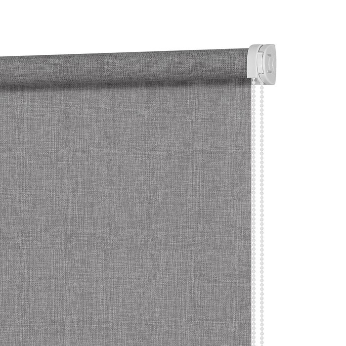 Рулонная штора Блэкаут Фелиса серого цвета 160x175