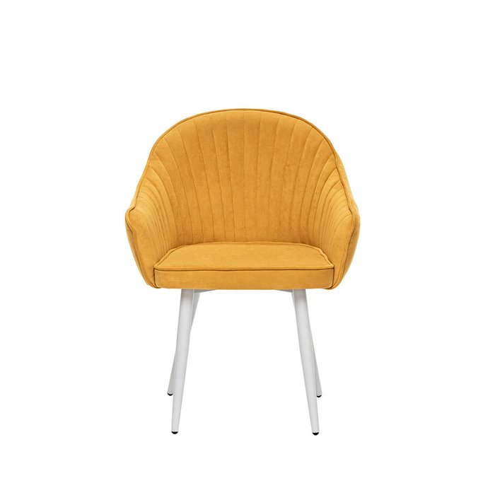 Стул Вайд горчичного цвета с белыми ножками - купить Обеденные стулья по цене 10560.0
