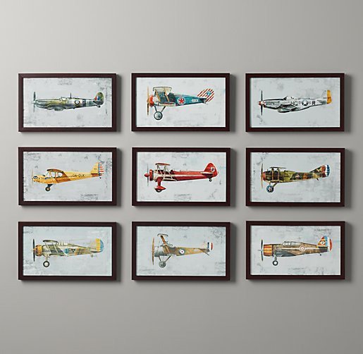 Vintage prop plane art