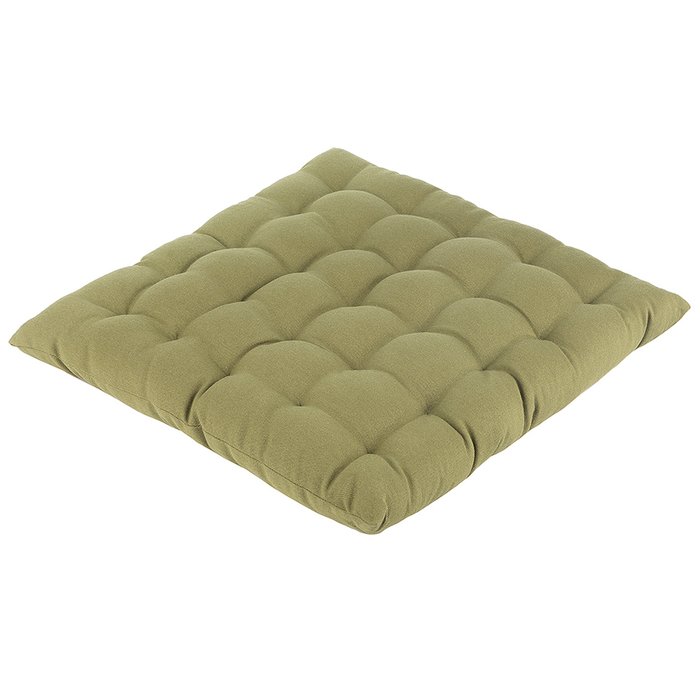 Подушка на стул из хлопка Essential 40х40 оливкового цвета - купить Декоративные подушки по цене 990.0