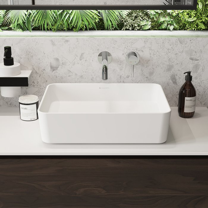 Раковина накладная Aqueduto Espiral прямоугольная 50х37 - лучшие Раковины для ванной комнаты в INMYROOM