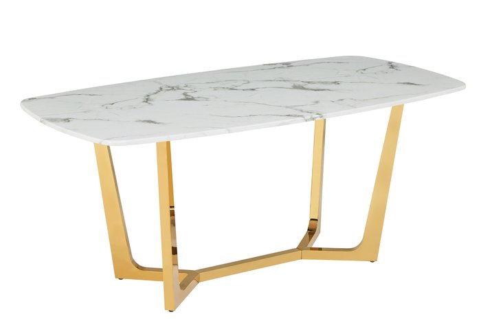 Стол обеденный Ланс L со столешницей цвета белый мрамор - купить Обеденные столы по цене 128500.0