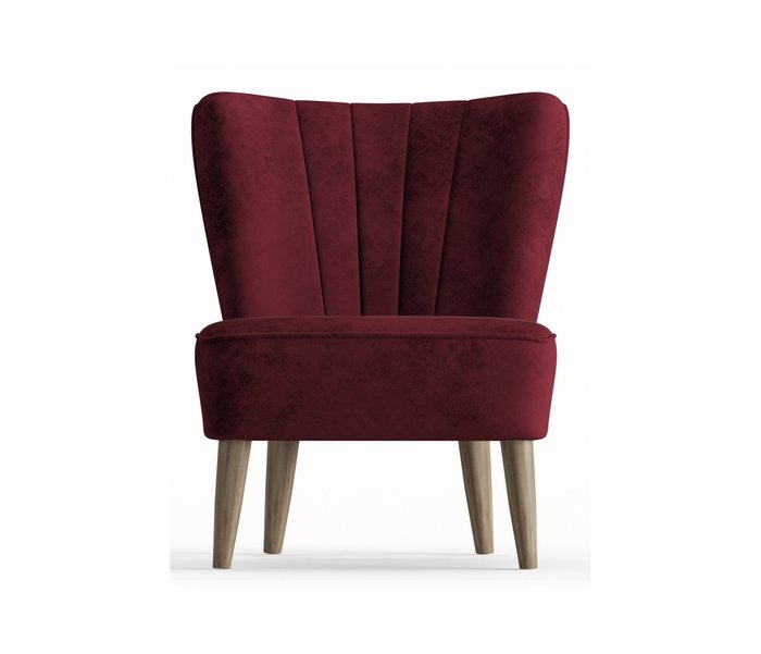 Кресло Пальмира в обивке из велюра бордового цвета - купить Интерьерные кресла по цене 16490.0