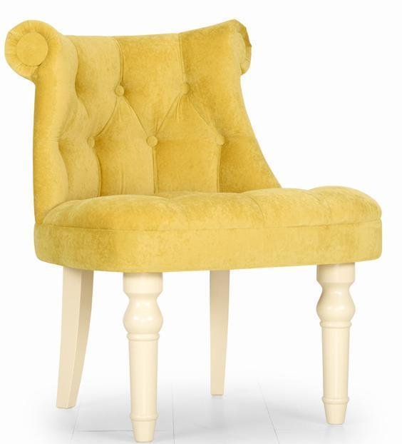 Кресло Барокко дизайн 3 желтого цвета